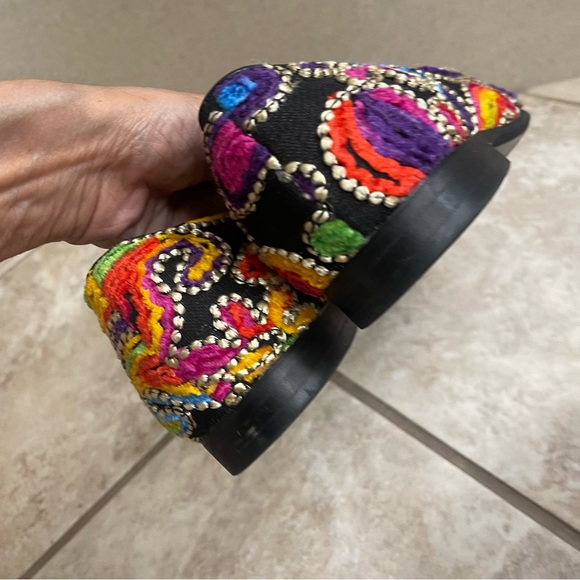 Giorgio Brutini Mens Loafers Shoes Multicolor Fabric Slip-On Paisley‎ 7 New - Picture 8 of 14